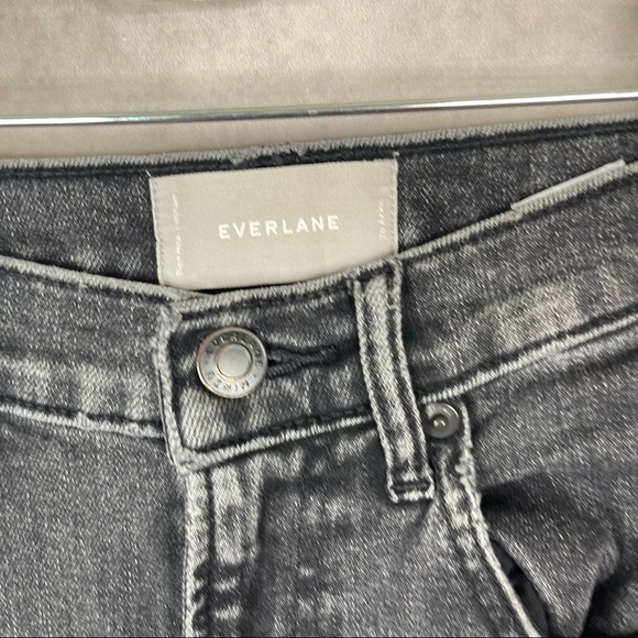 Everlane High Rise Ankle Stretch Slim Straight Jeans Washed Out Black Size 26 - Picture 8 of 8